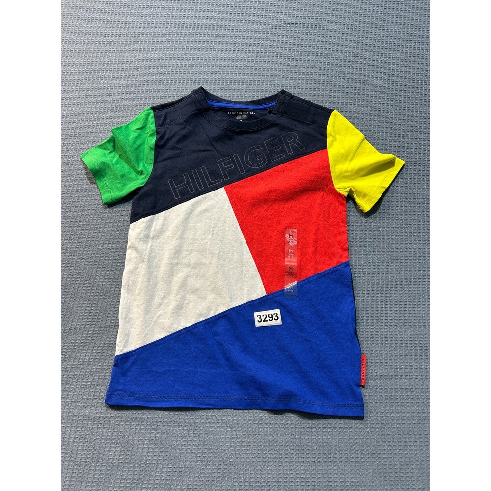 Tommy Hilfiger Colorblock T-Shirt Boys Size M Multicolor